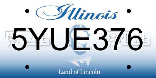 5YUE376 Illinois License Plate