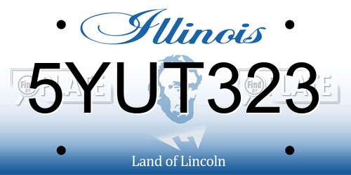 5YUT323 Illinois License Plate