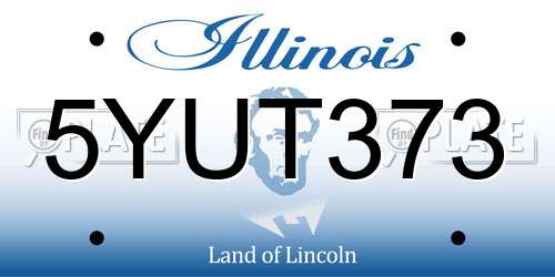 5YUT373 Illinois License Plate