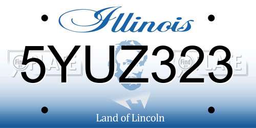 5YUZ323 Illinois License Plate