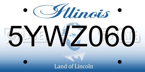 5YWZ060 Illinois License Plate