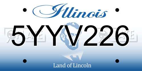 5YYV226 Illinois License Plate