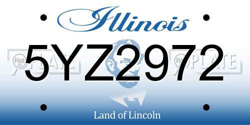 5YZ2972 Illinois License Plate
