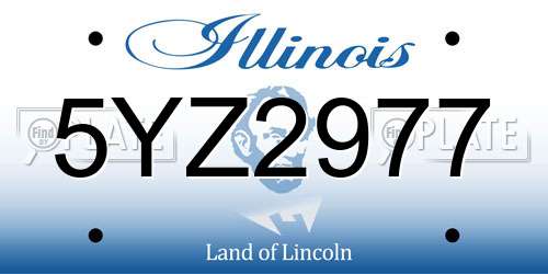 5YZ2977 Illinois License Plate