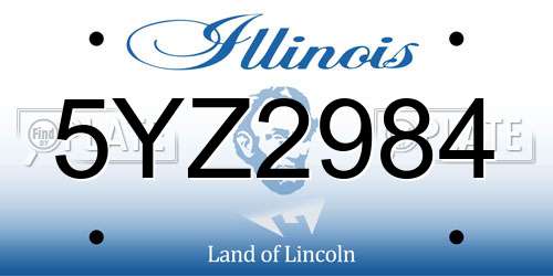 5YZ2984 Illinois License Plate