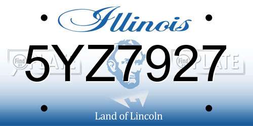 5YZ7927 Illinois License Plate