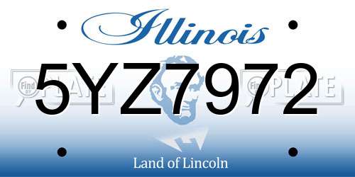 5YZ7972 Illinois License Plate