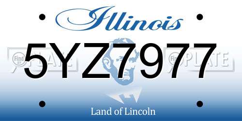 5YZ7977 Illinois License Plate