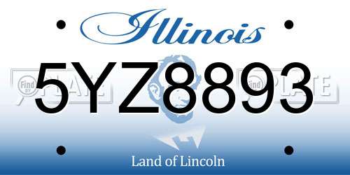 5YZ8893 Illinois License Plate