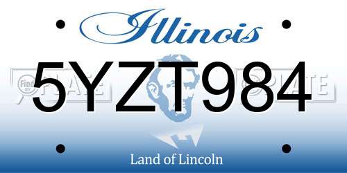 5YZT984 Illinois License Plate