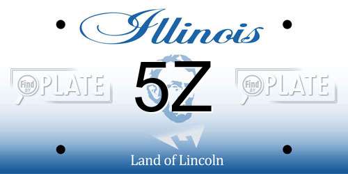 5Z Illinois License Plate