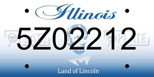 5Z02212 Illinois License Plate