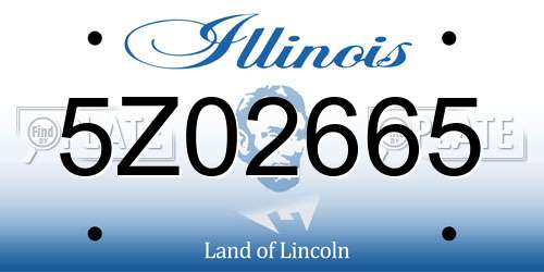 5Z02665 Illinois License Plate