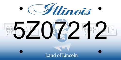 5Z07212 Illinois License Plate