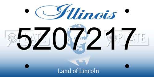 5Z07217 Illinois License Plate