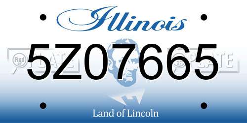 5Z07665 Illinois License Plate