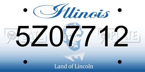 5Z07712 Illinois License Plate