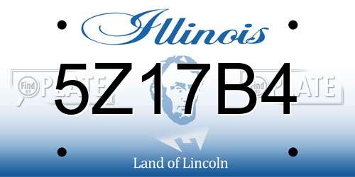5Z17B4 Illinois License Plate
