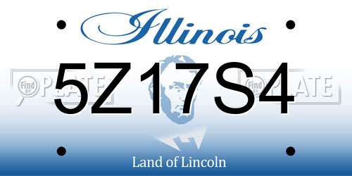 5Z17S4 Illinois License Plate