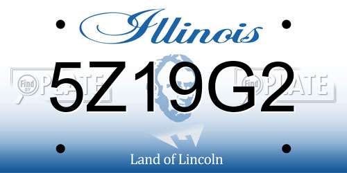 5Z19G2 Illinois License Plate
