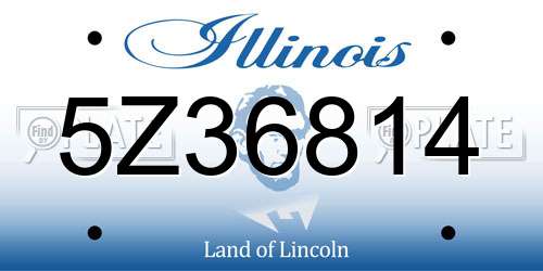 5Z36814 Illinois License Plate
