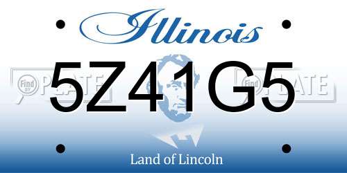 5Z41G5 Illinois License Plate