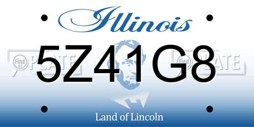 5Z41G8 Illinois License Plate