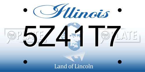 5Z41T7 Illinois License Plate