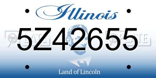 5Z42655 Illinois License Plate