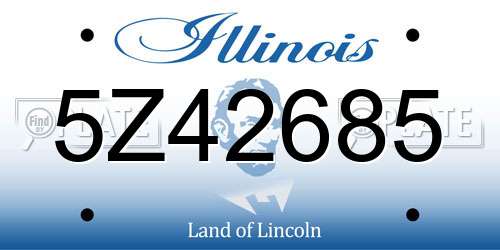 5Z42685 Illinois License Plate