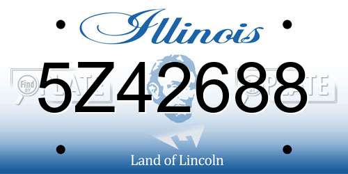 5Z42688 Illinois License Plate