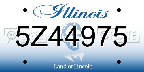 5Z44975 Illinois License Plate