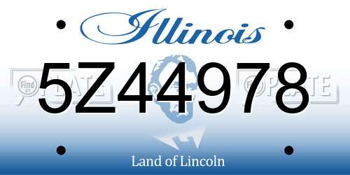 5Z44978 Illinois License Plate