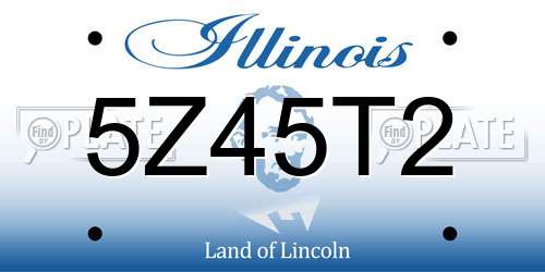 5Z45T2 Illinois License Plate