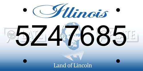 5Z47685 Illinois License Plate