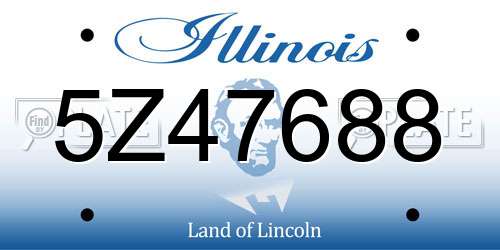 5Z47688 Illinois License Plate