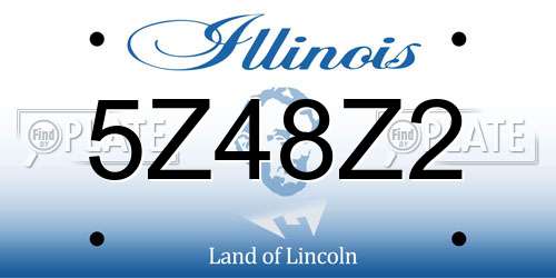 5Z48Z2 Illinois License Plate