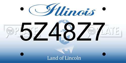 5Z48Z7 Illinois License Plate