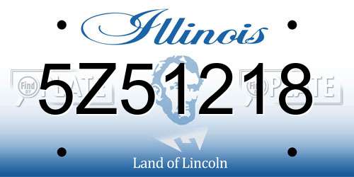 5Z51218 Illinois License Plate