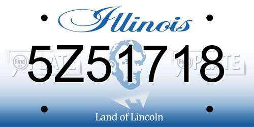 5Z51718 Illinois License Plate
