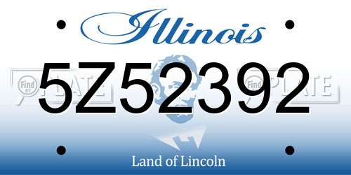 5Z52392 Illinois License Plate