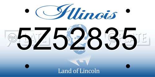 5Z52835 Illinois License Plate