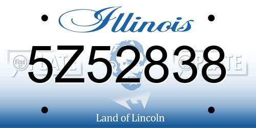5Z52838 Illinois License Plate