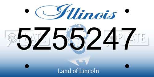 5Z55247 Illinois License Plate