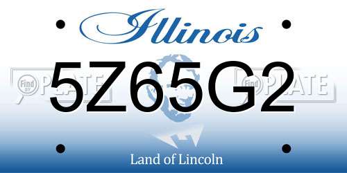 5Z65G2 Illinois License Plate