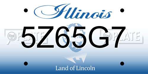 5Z65G7 Illinois License Plate