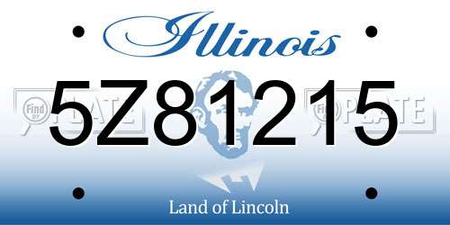 5Z81215 Illinois License Plate