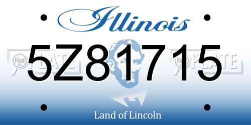 5Z81715 Illinois License Plate