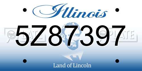5Z87397 Illinois License Plate