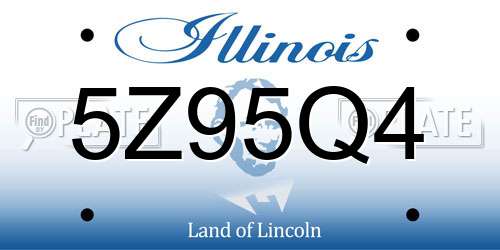 5Z95Q4 Illinois License Plate